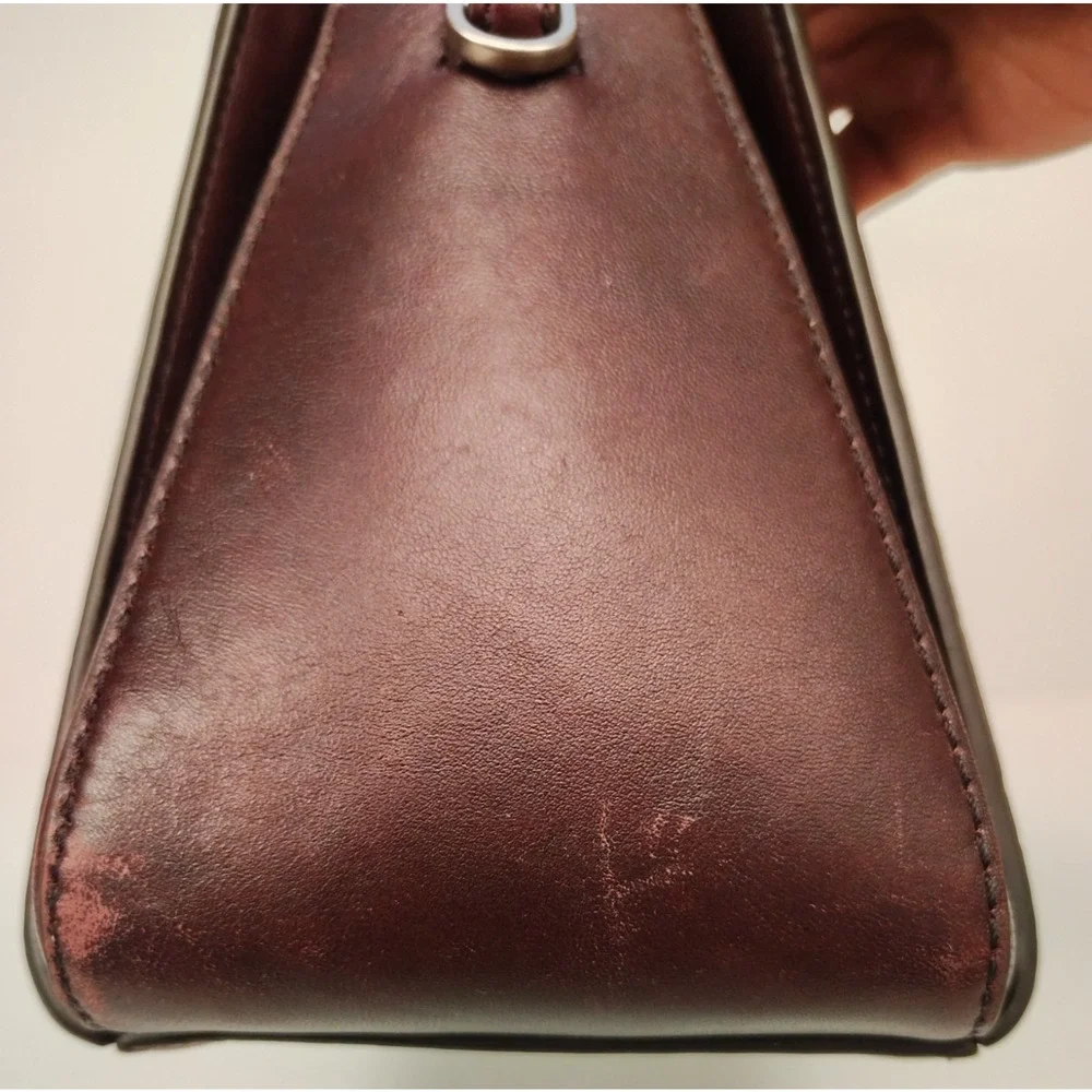 Michael Kors Laila Medium Satchel - Oxblood/Red - Gently Worn